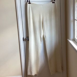 Designer silk sequin pants
